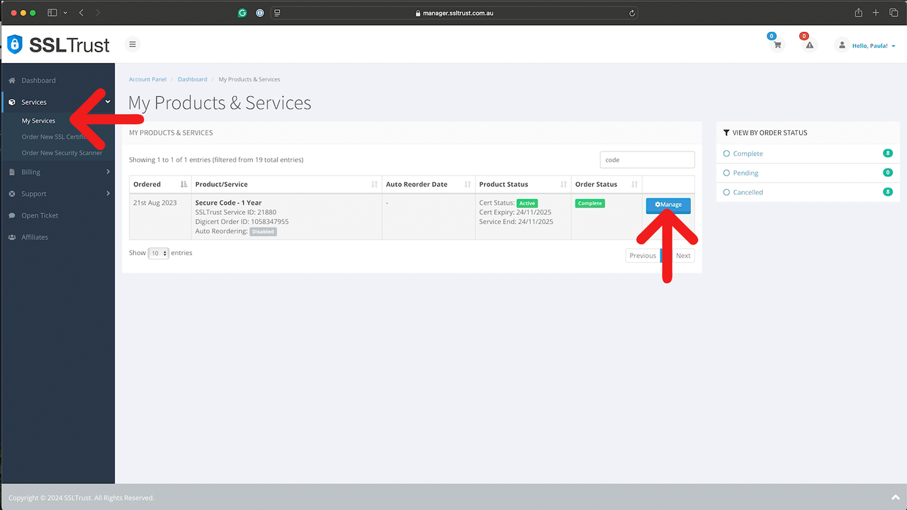 How to Reissue your DigiCert or Verokey Code Signing Certificate