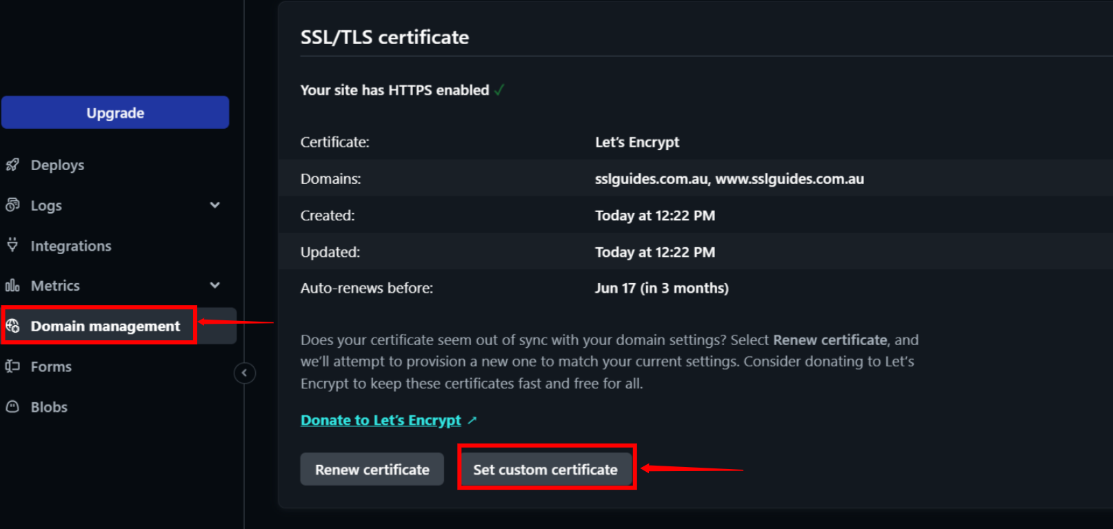 Netlify Custom SSL Configuration and Installation Guide